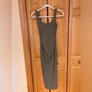Midi olive color dress size L